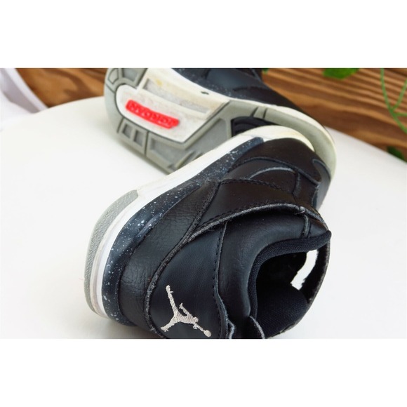 Air Jordan Toddler Boys‎ Size 6 M Black Leather Strap Athletic Sneakers - Picture 8 of 10